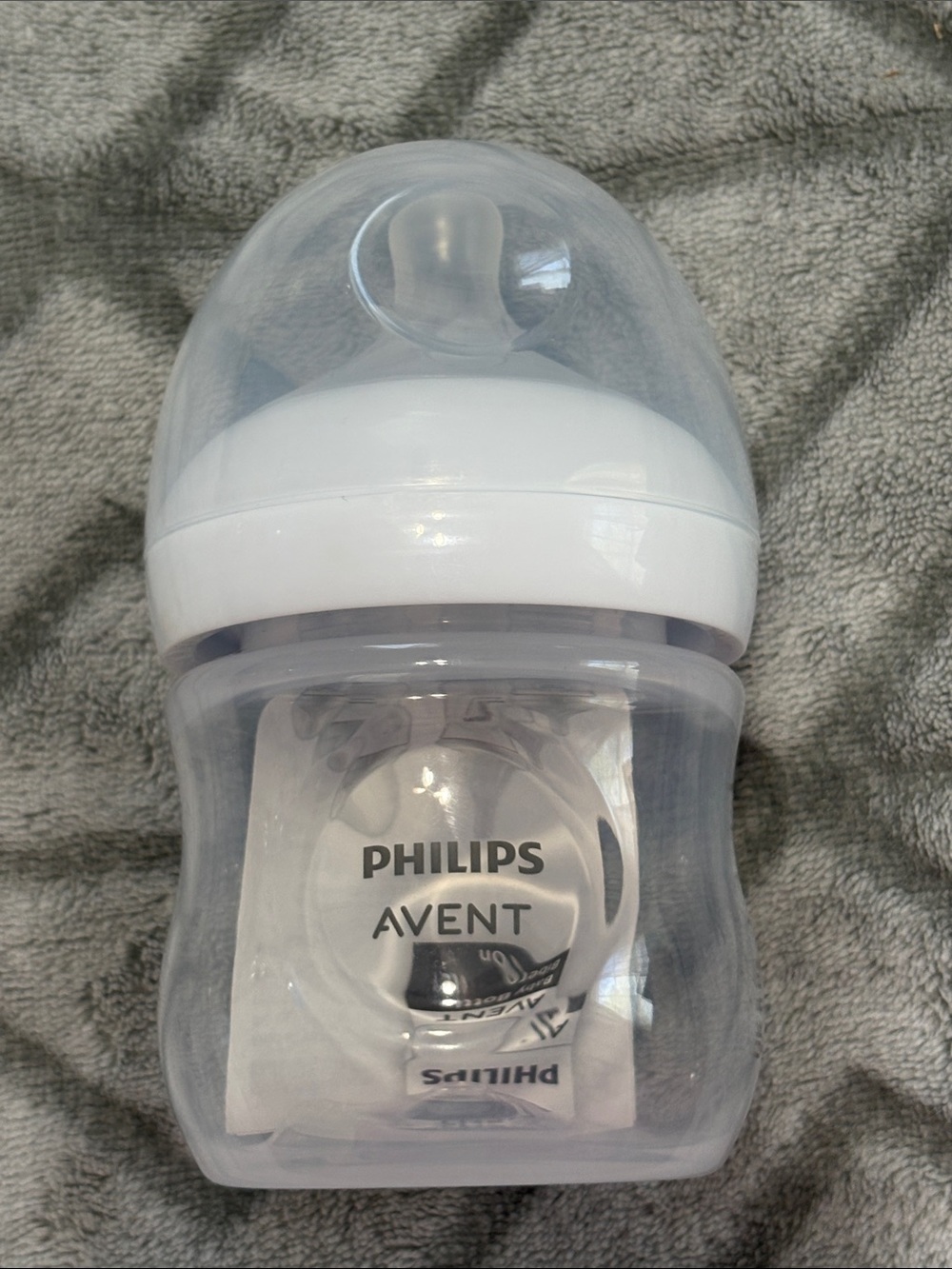 Philips Avent White Baby Bottle - Clear/White Feeding Bottle - NWOT